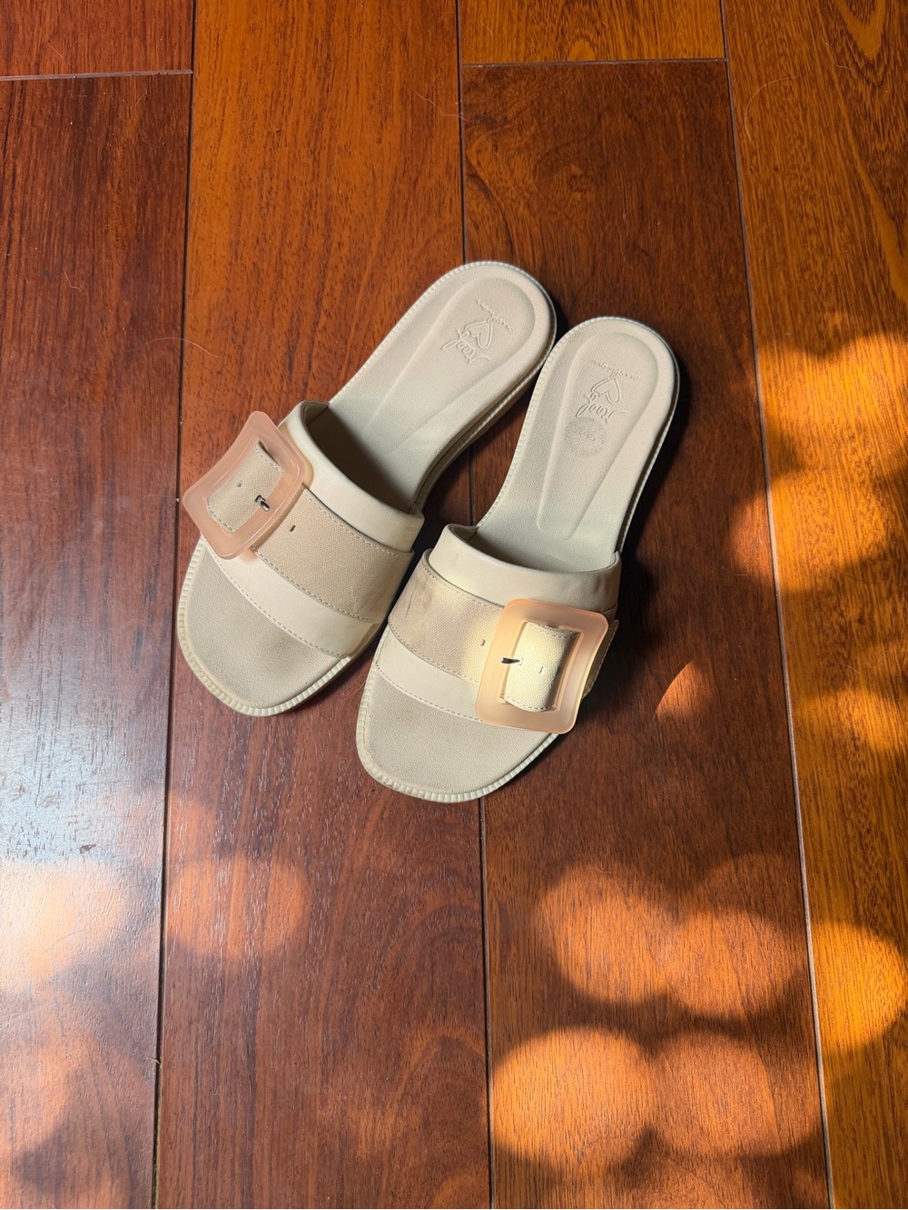 Reef Women’s Neutral Slide Sandals with Accent Buckle